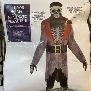 Illusion Pirate Costume for Kids - Black and Red